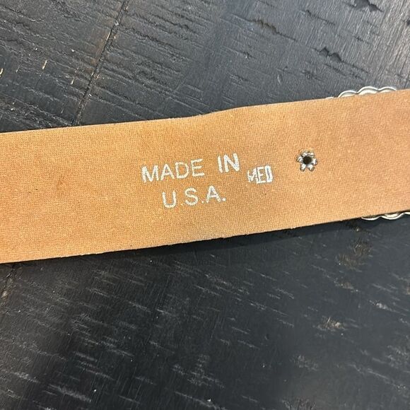 Embossed Western Cowgirl Cabochon Heavy Duty Leather USA Medium Rodeo Festival‍‍ - Picture 4 of 9